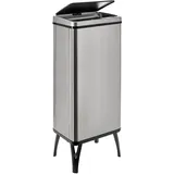 well home mobiliario & decoración Intelligenter Mülleimer mit automatischem Öffnen oder manuellem Kontakt, 60 l, 35,5 x 26 x 95,5 cm, Grau.
