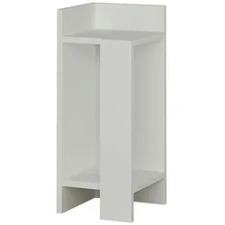 Dmora Nachttisch Dgregucc, Niedrige Kommode, Tisch, Multifunktionaler Nachttisch, 25x27h60 cm, Weiß