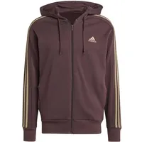 Adidas Essentials French Terry 3-Streifen Kapuzenjacke Shadow Brown XL