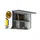 Aileenstore Kinderbücherregal mit Klappe 90 x 30 x 20 cm weiß