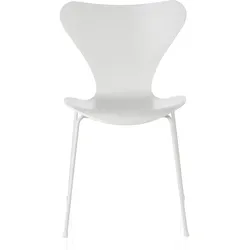 Fritz Hansen - Serie 7 Stuhl, Monochrom, weiß / Esche weiß lackiert
