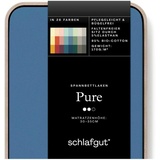 SCHLAFGUT Pure Baumwolle 140 x 200 - 160 x 220 cm blue mid