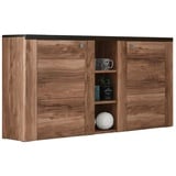 Home Affaire Sideboard »Larona, zeitlose Kommode mit 2 Türen, Türkommode, Breite 155 cm,«, Höhe 84 cm, viel Stauraum, Anrichte mit dekorativer Rahmenoptik, braun