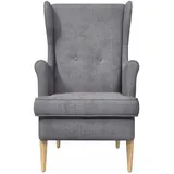 vidaXL Sessel ARES Polyester 1-St 75 x 75 x 75 cm Hellgrau