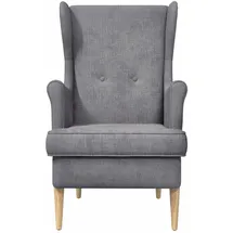 vidaXL Sessel ARES Polyester 1-St 75 x 75 x 75 cm Hellgrau