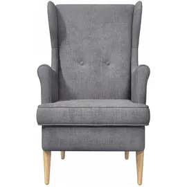 vidaXL Sessel ARES Polyester 1-St 75 x 75 x 75 cm Hellgrau