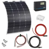 accurat Solaranlage Solaranlage 140W mit flexiblem Solarpanel und Victron SmartSolar MPPT