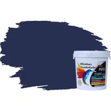 RyFo Colors Silikonharz Fassadenfarbe Lotuseffekt Trend Nachtblau 1l - bunte Fassadenfarbe, weitere Blau Farbtöne und Größen erhältlich, Deckkraft Klasse 1