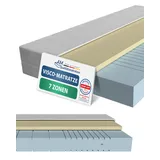 AM Qualitätsmatratzen 7 Zonen Viscoschaum Matratze 100x200 H3 - Made in Germany - Oeko TEX zertifizierte Memory Schaum Matratze 100x200-20 cm Hoch - Hybridschaummatratze 100x200 H3 mit Viscoauflage