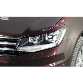 RDX Racedesign Scheinwerferblenden kompatibel mit Volkswagen Caddy IV 2015-2020 (ABS)