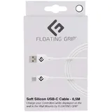 Floating Grip USB-C Cable covered in White soft silicon by FLOATING GRIP (0,5M) (Electronic Games)