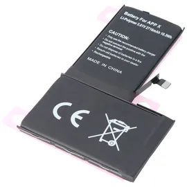 AccuCell Akku passend für Apple iPhone X 616-00351 Li-Polymer 3,81 Volt 2716mAh 10,3Wh built-in ohne Werkzeug