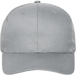 6 Panel Cap Bio Baumwolle - Farbe grau - Größe one size
