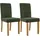 CLP Esszimmerstuhl Ina Cord grün 2er Set
