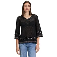 Betty Barclay Strickpullover mit Lochmuster, Anthrazit, 42