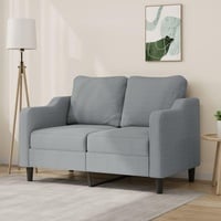 CIADAZ 2-Sitzer-Sofa Hellgrau 120 cm Stoff, Loungesofa, Sofas & Couches, Relaxsofa, Couch für Wohnzimmer, Couch Mit Schlaffunktion - 359351