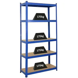 Proregal Schwerlastregal Stahl 180x90x40 blau