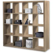 Stella Trading Raumteiler Style 147 x 147 x 38 cm eiche sonoma