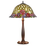 Casa Padrino Tiffany Tischleuchte Hockerleuchte Durchmesser 40 cm - Leuchte Lampe