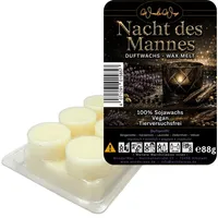 WonderWax Duftwachs WonderWax® Duftriegel 6 x Duftwachs Kreise Weiß, 100% Sojawachs (Nacht des Mannes), Duftrichtung: Nacht des Mannes
