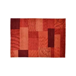 THEKO Wollteppich  Domas , rot , Wolle , Maße (cm): B: 90 H: 1,2