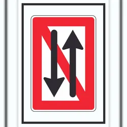 HB-Druck Begegnen und überholen verboten Symbol A2 (420x594mm)