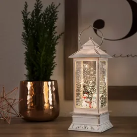 Konstsmide LED Wasserlaterne Schneemänner weiß