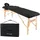 quirumed Easy Klappmassagetisch aus Holz, Farbe Schwarz, 186 x 66 cm, Massagetisch, Physiotherapie-Massage, Kunstleder, Gelenkkopf, höhenverstellbar, 2 Abschnitte