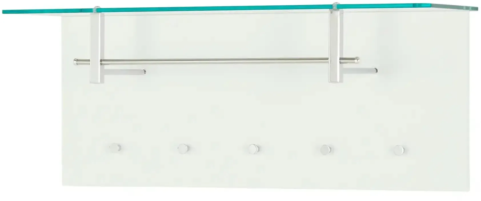 Wohnwert Garderobenpaneel  Nicolo ¦ weiß ¦ MDF-Platte,Glas ¦ Maße (cm): B: 102 H: 41 T: 32.5