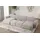 Fun Möbel Wohnlandschaft U-Form Sofa ESTELLE mit Schlaffunktion in Stoff Poso Creme - Creme