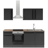 BASIC by Balculina Küchenzeile Jazz 220 cm schwarz