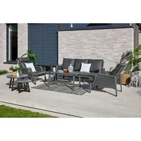 Primaster Dining Lounge Set Alu Cervia Garten Möbel Sitzgruppe Sofa Garnitur