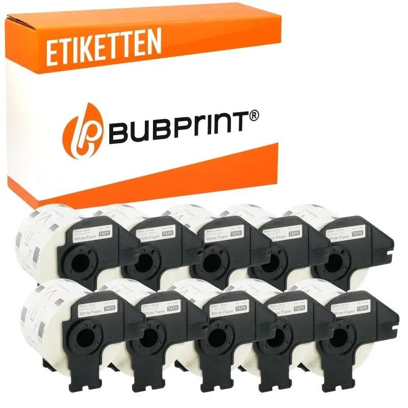 Bubprint 10x Etiketten kompatibel für Brother DK-11209 #1209 62x29mm P-Touch QL1050 P-Touch QL500 P-Touch QL800