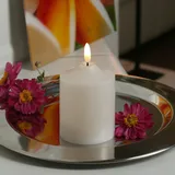 MARELIDA LED Kerze für Außen flackernde Flamme H: 12,5cm D: 7,5cm outdoor Timer creme