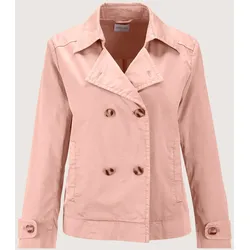 Trenchcoat MADELEINE "Kurztrench Kurztrench im Used-Look", Damen, Gr. 38, rosa (puderrosé), Obermaterial: 97% Baumwolle CO (CMIA). 3% Elasthan EL., Modern, normal, Mäntel