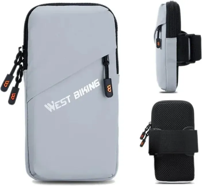 Sport-Armband für Smartphone Jogging Fitness grau 18,5