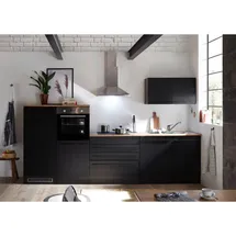 yourkitchen Küchenzeile Jazz 320 cm schwarz