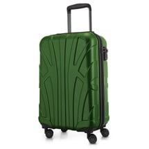 suitline Hartschalenkoffer Trolley 4-Rollen Cabin 55 cm / 34 l grün