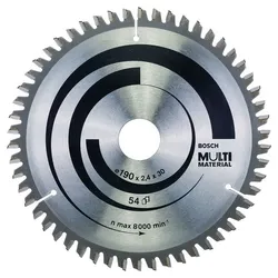 BOSCH Kreissägeblatt »Multi Material« 190,0 mm 54 Zähne grau