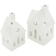 Frank Flechtwaren Teelichthalter Winterhaus, im 2er Set, Windlicht. Deko. Geschenk zum Einzug, Stilvolles Design, als Geschenk, Deko
