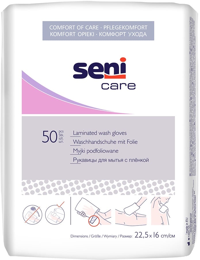 SENI CARE - Waschhandschuhe foliert