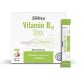 Sovita Vitamin B12 Stick | Hochdosiert mit 500 μg | Unterstützt Energiestoffwechsel & verringert Müdigkeit | Ideal für Veganer & Vegetarier | Direktgranulat mit Maracujageschmack | Ohne Wasser einnehm