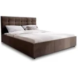 masseno Polsterbett, Braun, Holz, 140x200 cm, Schlafzimmer, Betten, Polsterbetten
