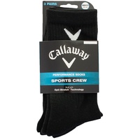 Callaway Herren Sport Crew 3pk, Schwarz, Einheitsgröße Große Größen EU