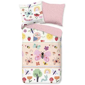 Good Morning Rinke Blumen Beige 135 x 200 cm + 80 x 80 cm