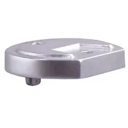 Unterlage, für Anschlagpuffer, 3848, Aluminium,H 12,5mm eloxiert - silber