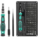 Hoteche 106pcs Feinmechaniker Werkzeug Set - Schraubendreher Bit Set mit CRV Material und magnetischem Verlängerungsstab, Zangen