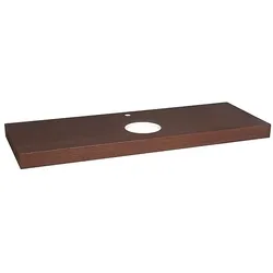 Konsole ELENG Wenge natur lackiert 1 xWT-Ausschnitt 1x Hahnloch 1400 x 80 x 510 mm - 93 955 84