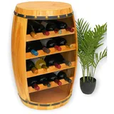 DanDiBo Ambiente DanDiBo Weinregal Weinfass Fass aus Holz H-70cm Nr.0371 Flaschenständer