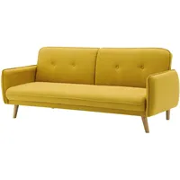 3-Sitzer Sofa Strukturstoff fein Gelb Relaxsofa Wohnzimmer Möbel Lounge